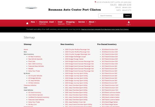 
                            7. Sitemap | Baumann Auto Center Chrysler Jeep Dodge RAM Port Clinton