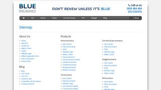 
                            7. Sitemap | Blue Insurance