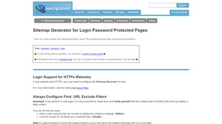 
                            2. Sitemap Generator for Login Password Protected Pages - Microsys