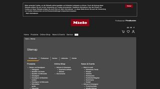 
                            4. Sitemap - Miele