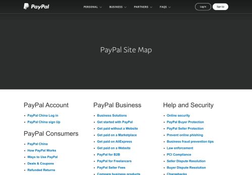 
                            4. Sitemap - PayPal China