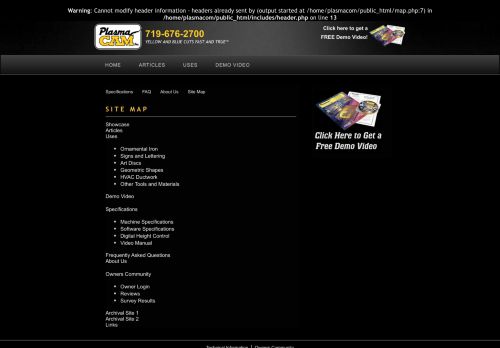 
                            4. Sitemap - PlasmaCAM Cutting Systems