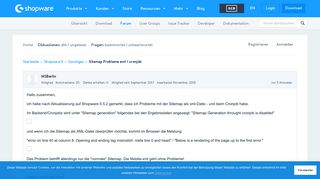 
                            11. Sitemap Probleme xml / cronjob - Shopware Community Forum