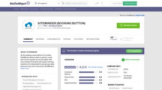 
                            11. SiteMinder (Booking Button) Reviews - Ratings, Pros & Cons ...