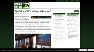 
                            13. SiteTalk and OPN to target US market? - BehindMLM