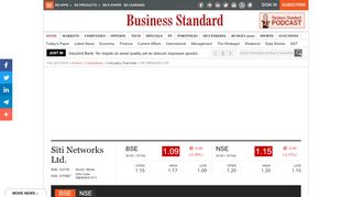 
                            12. Siti Networks Company History - Business Standard News | Page 1