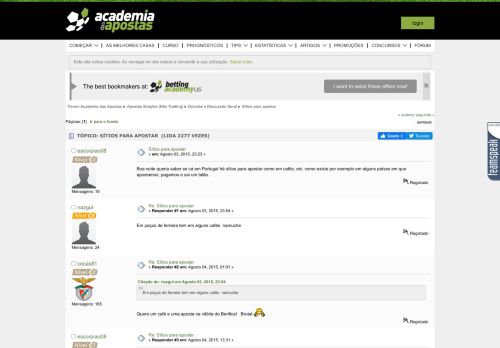 
                            8. Sítios para apostar • Forum Academia das Apostas