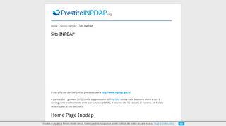 
                            5. Sito INPDAP: Home Page e Accesso Area Riservata - Prestito INPDAP