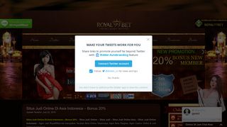 
                            6. Situs Judi Online Di Asia Indonesia - Bonus 20%| Royal99bet - Linkis ...