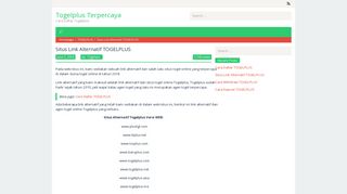 
                            6. Situs Link Alternatif TOGELPLUS | Togelplus Terpercaya