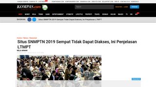 
                            6. Situs SNMPTN 2019 Sempat Tidak Dapat Diakses, Ini Penjelasan ...