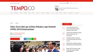 
                            13. Situs Sscn.bkn.go.id Bisa Dibuka Lagi Setelah CPNS 2018 ...