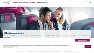 
                            12. Sitzplatzreservierung - Informieren - Eurowings