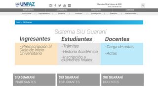
                            3. SIU Guaraní | Universidad Nacional de José C. Paz - UnPaz