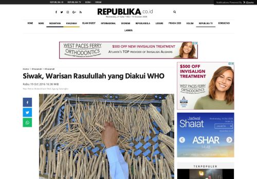 
                            13. Siwak, Warisan Rasulullah yang Diakui WHO | Republika Online