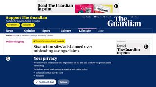 
                            6. Six auction sites' ads banned over misleading savings claims ...