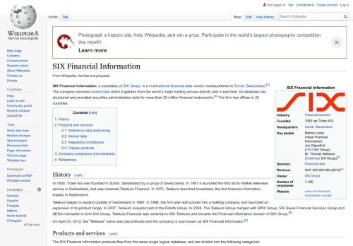 
                            6. SIX Financial Information – Wikipedia