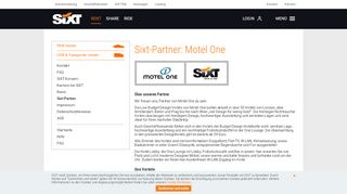 
                            12. Sixt and Motel One | Earn Points with Sixt rent a car