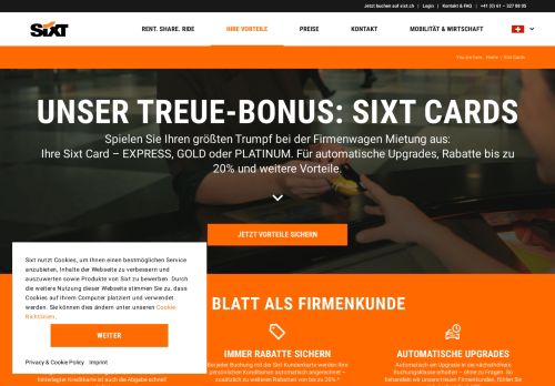 
                            6. Sixt Cards · Premium-Service und Treueprogramme | Sixt Corporate