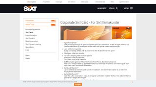 
                            6. Sixt Corporate Card - Sixt biludlejning loyalitetskort