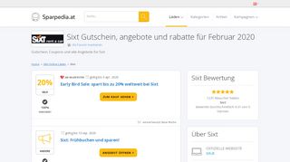 
                            7. ? Sixt Gutscheincode AT ▷ € 71 Rabatt | Februar 2019 - Sparpedia.at