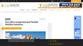 
                            12. Sixt offers Integrated and Flexible Mobility Solutions | Fleet Europe