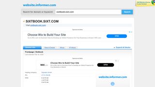 
                            2. sixtbook.sixt.com at WI. Frontpage | Sixtbook - Website Informer