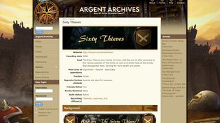 
                            7. Sixty Thieves | The Argent Archives