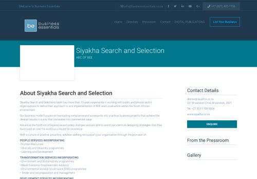 
                            11. Siyakha Search and Selection - BEE and Localisation