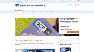 
                            9. SIZE-Konto - Raiffeisenbank Westeifel eG