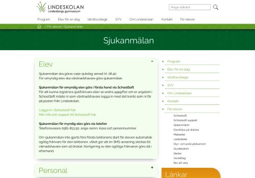 
                            4. Sjukanmälan - lindeskolan