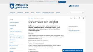 
                            6. Sjukanmälan och ledighet - Österåkers kommun