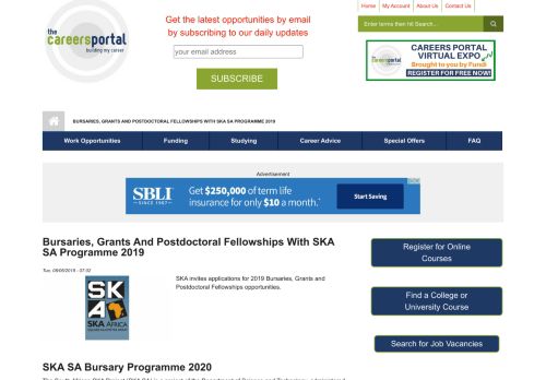 
                            7. SKA SA Bursary Fellowship Programme 2019 | Careers Portal