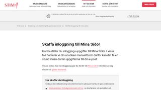 
                            2. Skaffa inloggning till Mina sidor | Stim