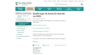 
                            2. Skaffa login till Arena för lärande via SMS | Alingsås kommun