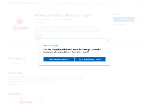 
                            2. Skaffa Windows Active Directory Login - Microsoft Store sv-SE