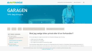 
                            11. Skal jeg sælge bilen privat eller til en forhandler? - AutoUncle