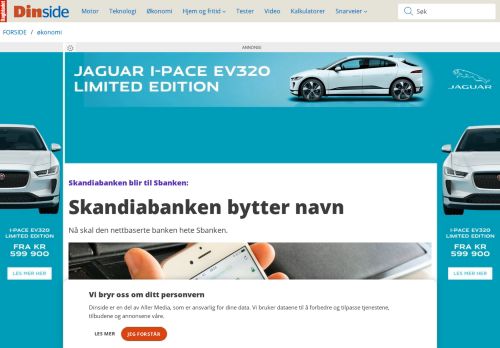 
                            3. Skandiabanken blir til Sbanken: - Skandiabanken bytter navn - DinSide