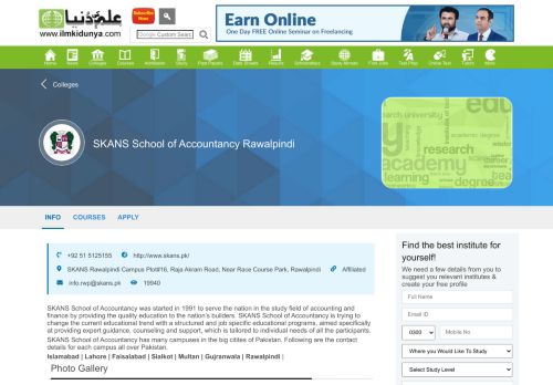 
                            6. SKANS School of Accountancy Lahore, SKANS Rawalpindi ...