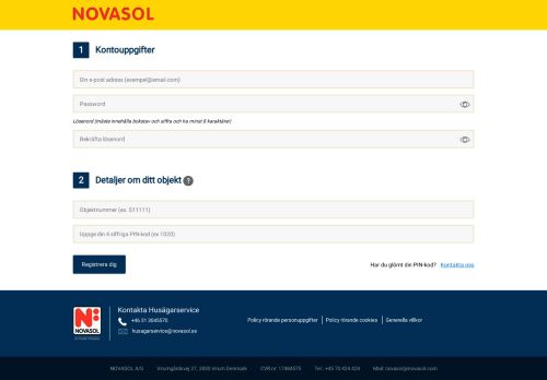 
                            2. Skapa nytt konto | NOVASOL Login