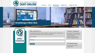 
                            1. Skat-Online Mein Skat - Anmeldung in Mein Skat
