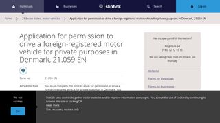 
                            7. Skat.dk: Application for permission to drive a foreign-registered motor ...