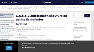 
                            10. Skat.dk: C.A.5.6.2 Julefrokost, skovture og øvrige firmafester