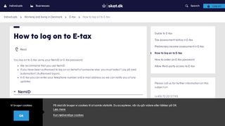
                            5. Skat.dk: How to log on to E-tax