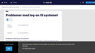 
                            3. Skat.dk: Problemer med log-on til systemet