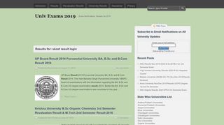 
                            8. Skcet Result Login | University Update 2019 results - Univ Exams 2019