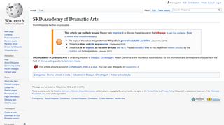 
                            12. SKD Academy of Dramatic Arts - Wikipedia