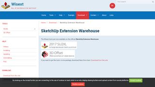 
                            11. SketchUp Extension Warehouse - Wisext