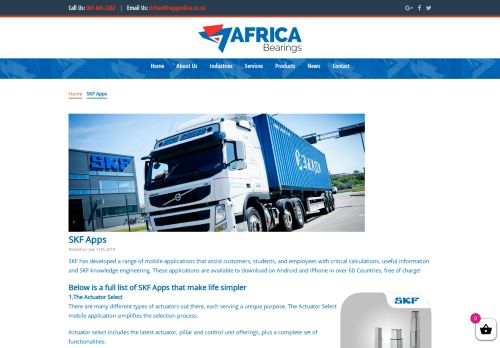 
                            11. SKF Apps | Mobile SKF Applications | Africa Bearings