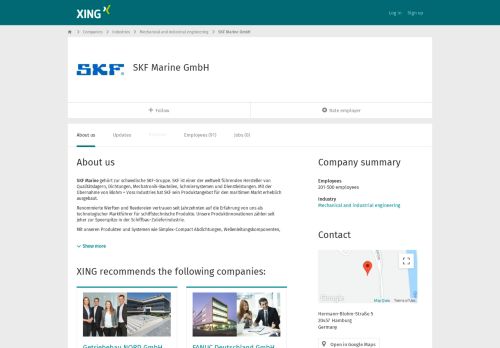 
                            5. SKF Marine GmbH als Arbeitgeber | XING Unternehmen